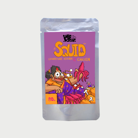 Indie Cat Squid Home-Style Meal 80g, Cat Wet Food - Pack of 5